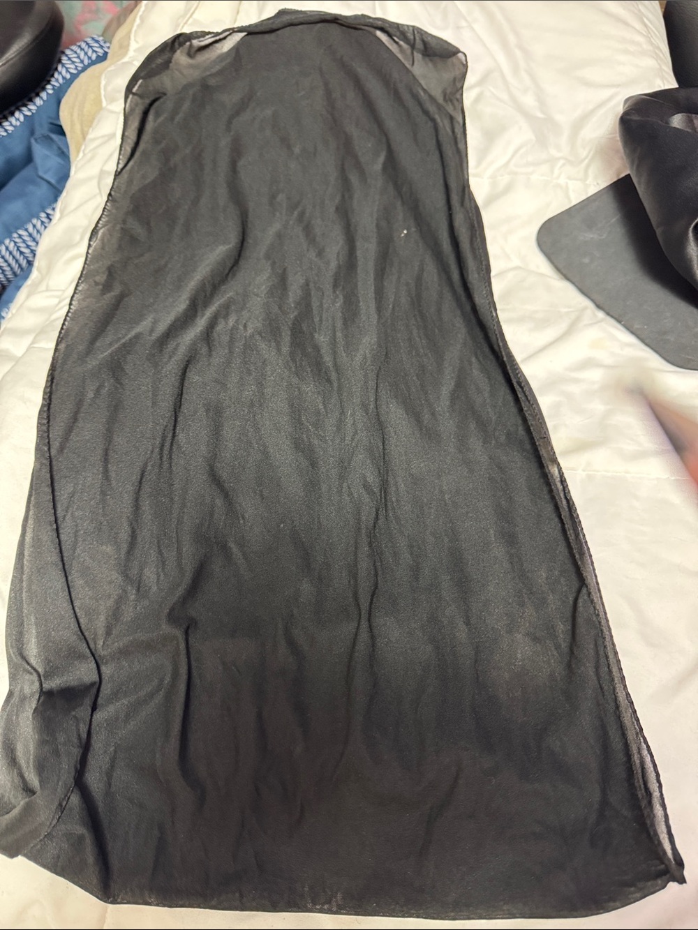 Black Women’s Scarf - Classic Lightweight Wrap - 54”x12” - Picture 2 of 2